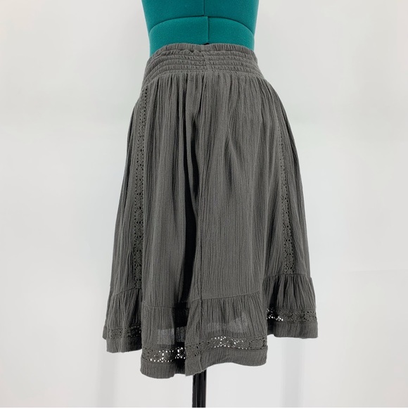 Only Khaki Khloe Plissé Lined Short Circle Skirt, EU 36/US 4 - Picture 5 of 16